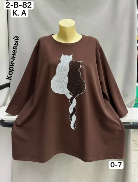 Кофта Состав 95 COTTON, 5 SPANDEX, ОГ 128 7ХЛ Длина — фото 8