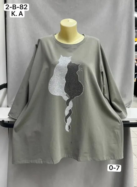 Кофта Состав 95 COTTON, 5 SPANDEX, ОГ 128 7ХЛ Длина — фото 9