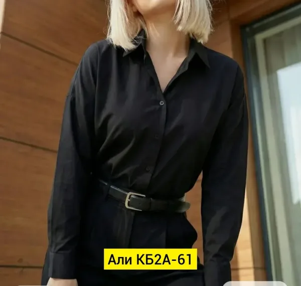 Блузка из хлопка, свободный крой, подходит по размеру — фото 2