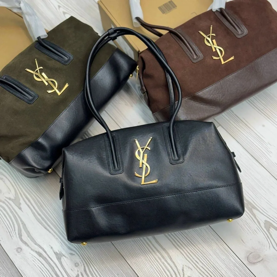 YSL сумка из натуральной замши и кожи — фото 1