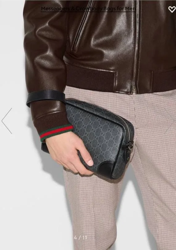 Gucci GG Small Emblem сумка через плечо мужская — фото 2
