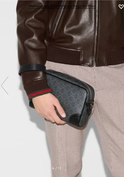 Gucci GG Small Emblem сумка через плечо мужская — фото 2