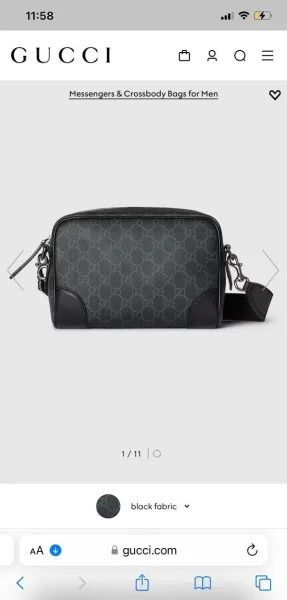 Gucci GG Small Emblem сумка через плечо мужская — фото 8