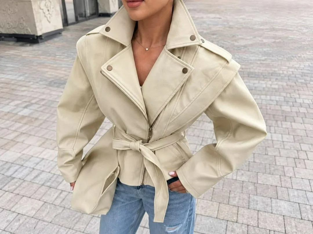 Кожаная куртка S M L — фото 2