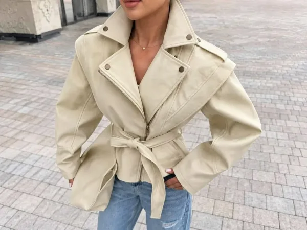Кожаная куртка S M L — фото 1