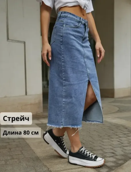 Юбка, джинсовые — фото 9