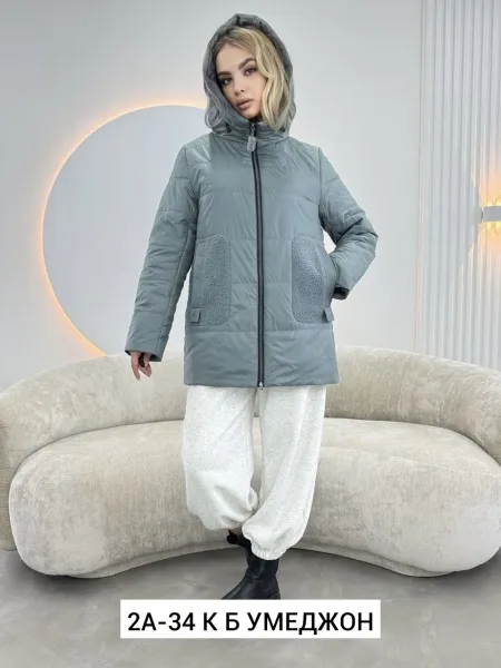 Куртка из холлофайбера, утеплённая, подходит для прохладной погоды — фото 28