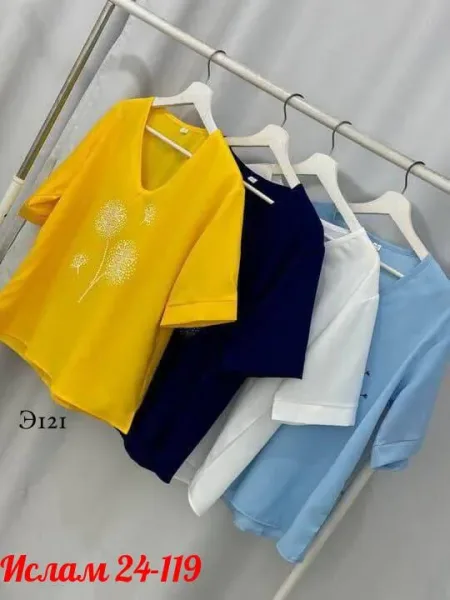Блузки из льна — фото 17