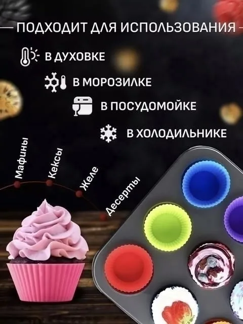 Прямоугольная форма для выпечки кексов — фото 8