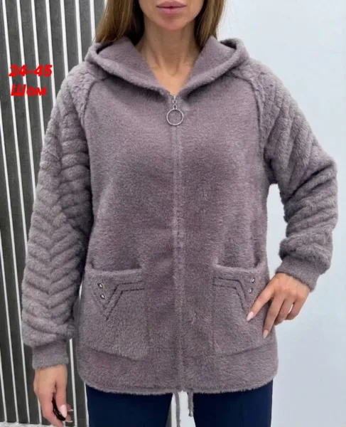 Кардиган с капюшоном из альпаки Альпака — фото 7