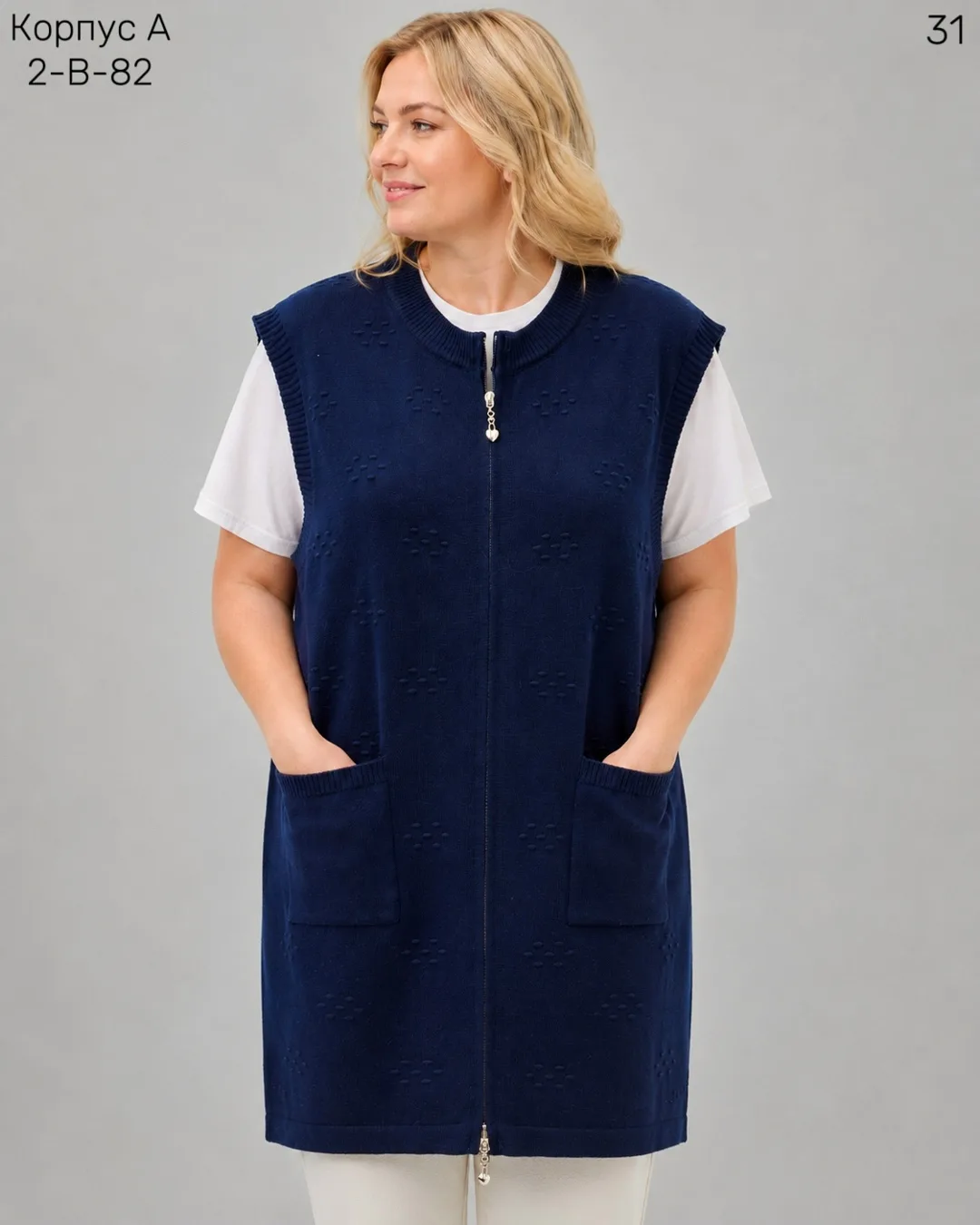Длинный жилет из смесового материала — 80 шерсть 80 CASHMERE, 20 WOOL — фото 5