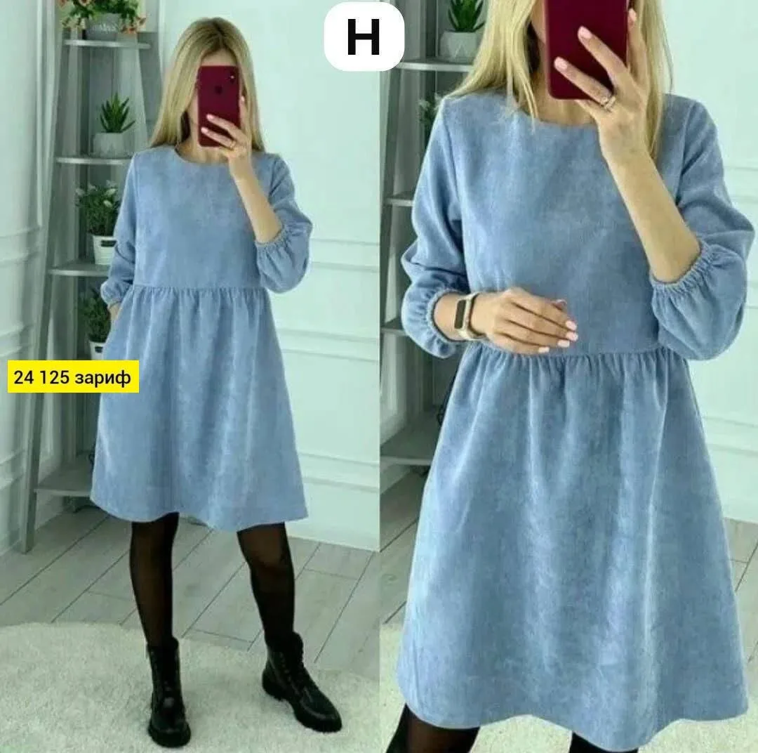 Платье вельвет — фото 2
