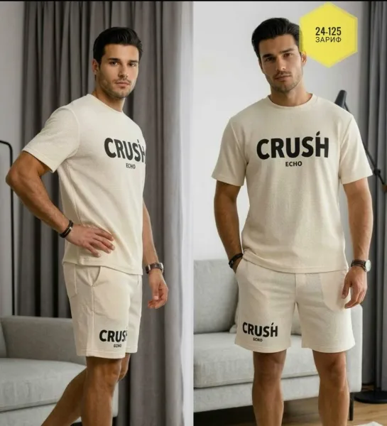 Костюм двойка из материала вафля — фото 3