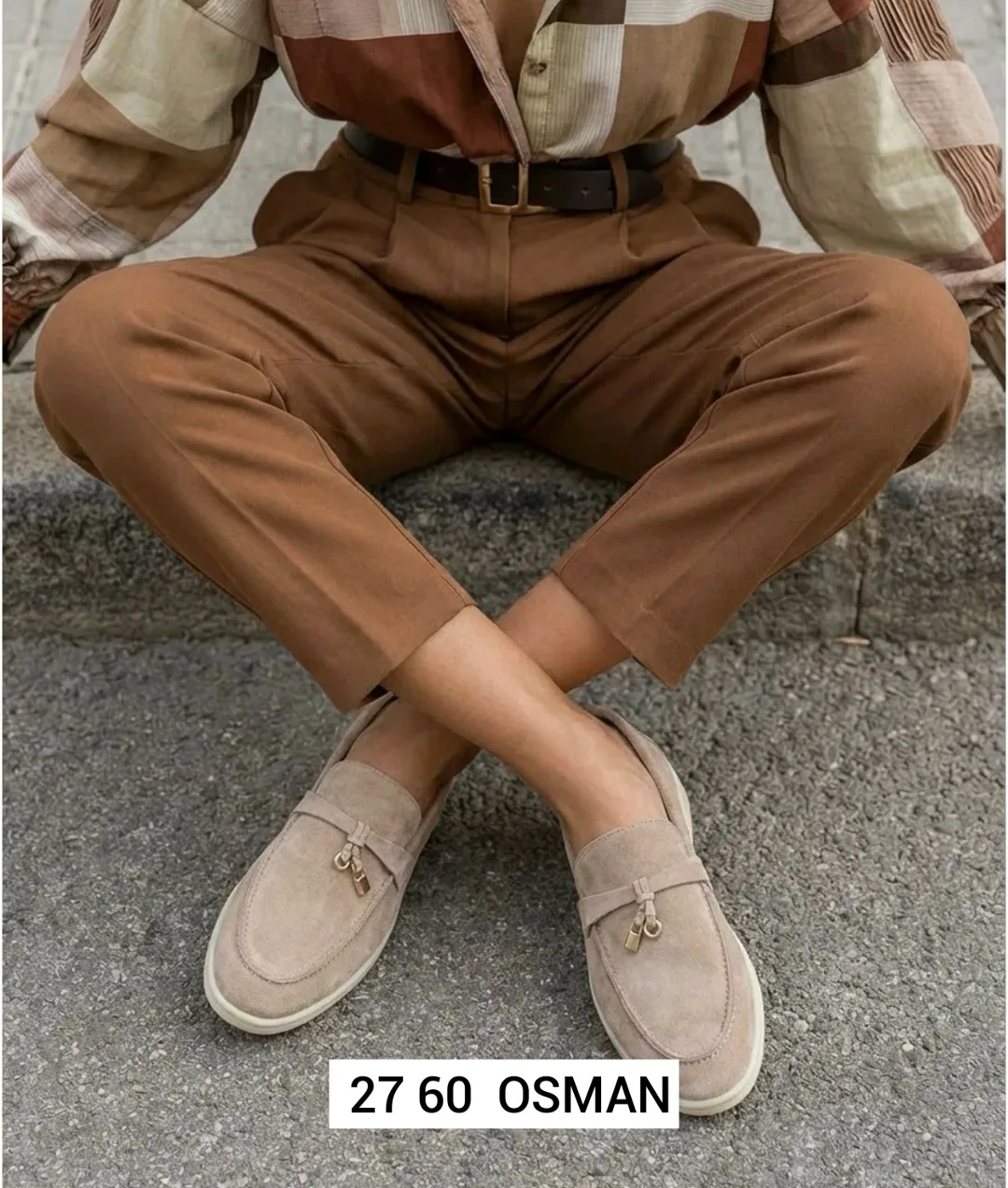 Мужские лоферы из натуральной замши — фото 7