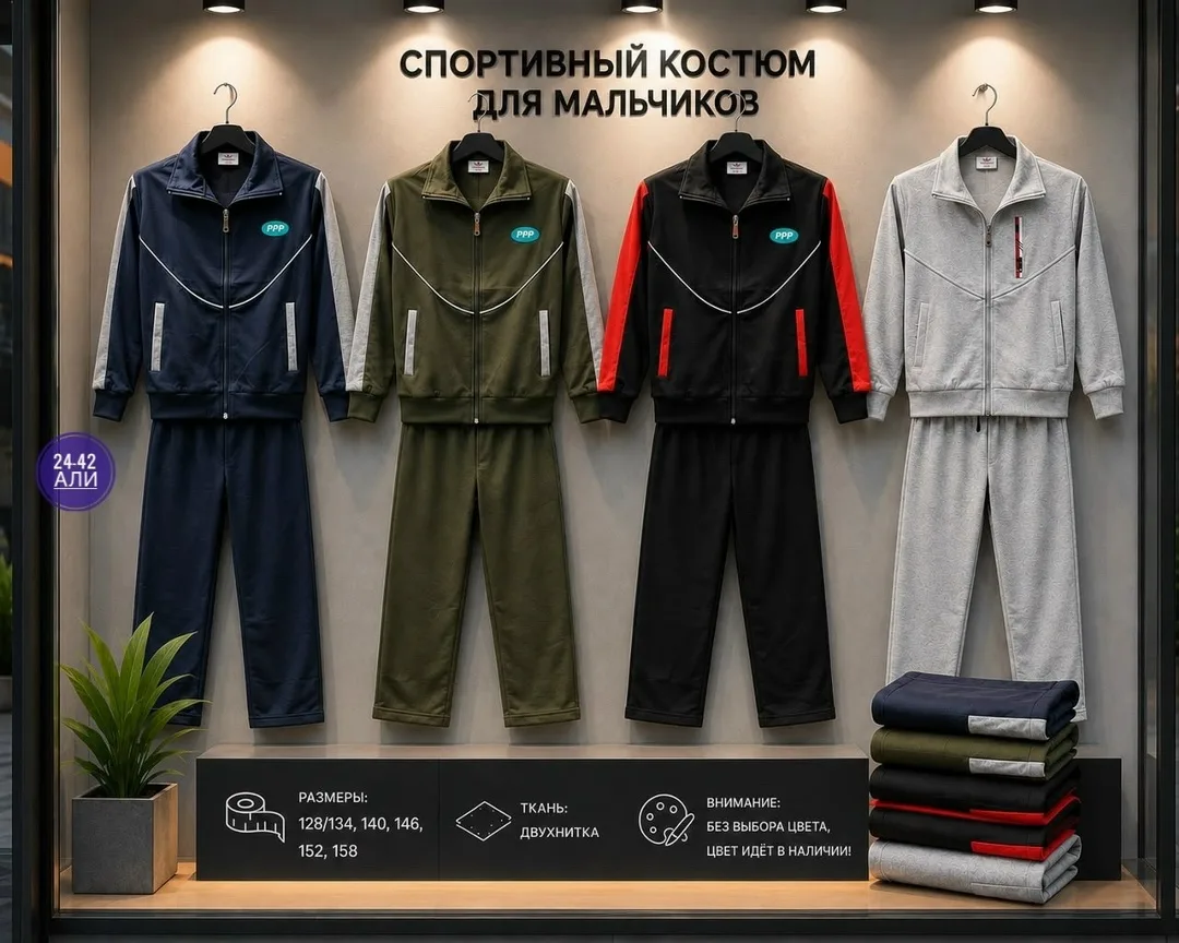 Спортивный костюм из двухнитки подходит для прогулок — фото 1