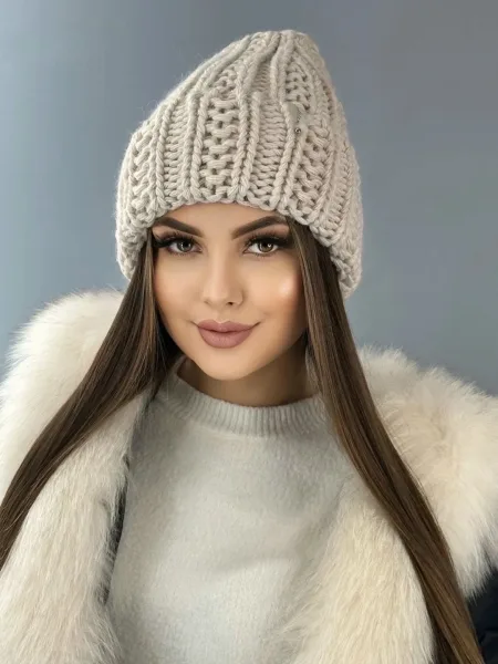 Шапка с подкладкой из смеси шерсти и акрила — фото 14