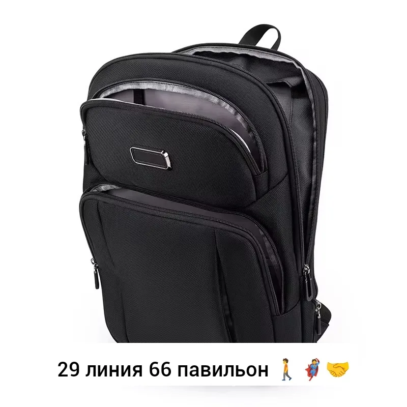 Городской рюкзак из ткани на регулируемых ремнях Чёрный — фото 4