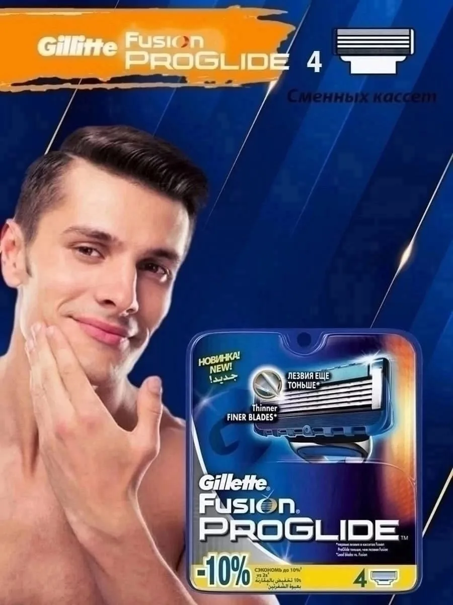 Набор бритвенных станков Gillette Fusion и ProGlide с различными моделями — фото 4
