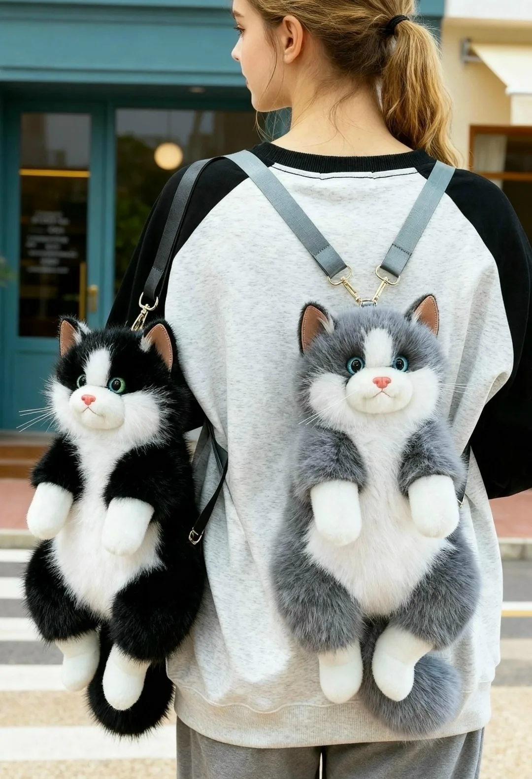 Мягкая игрушка в виде кошки с функцией звука — фото 1