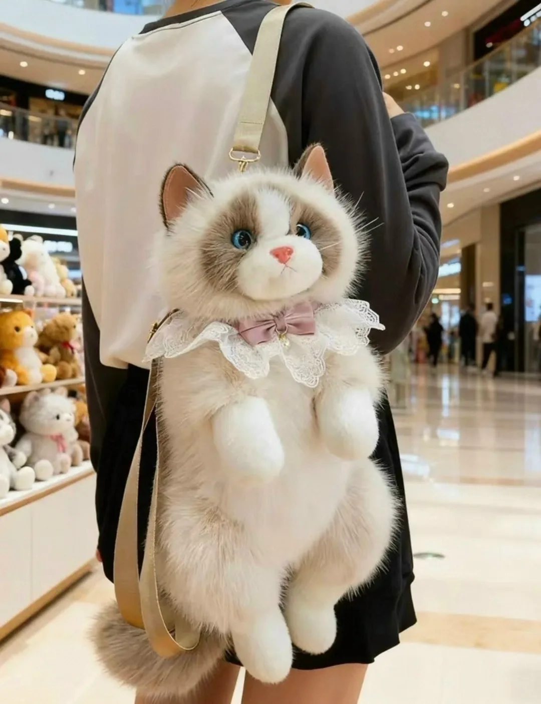 Мягкая игрушка в виде кошки с функцией звука — фото 2