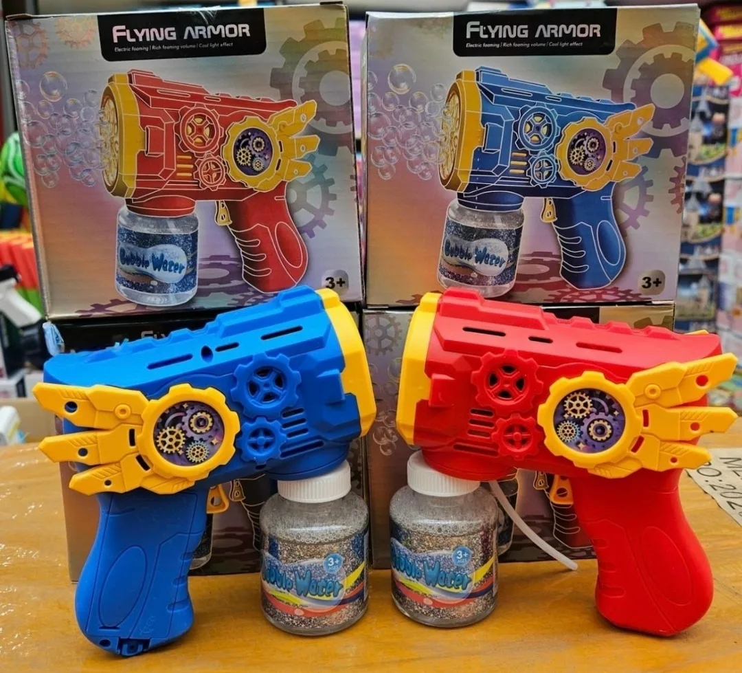 Игрушка для детей с подсветкой, создающая мыльные пузыри из предварительно — фото 4