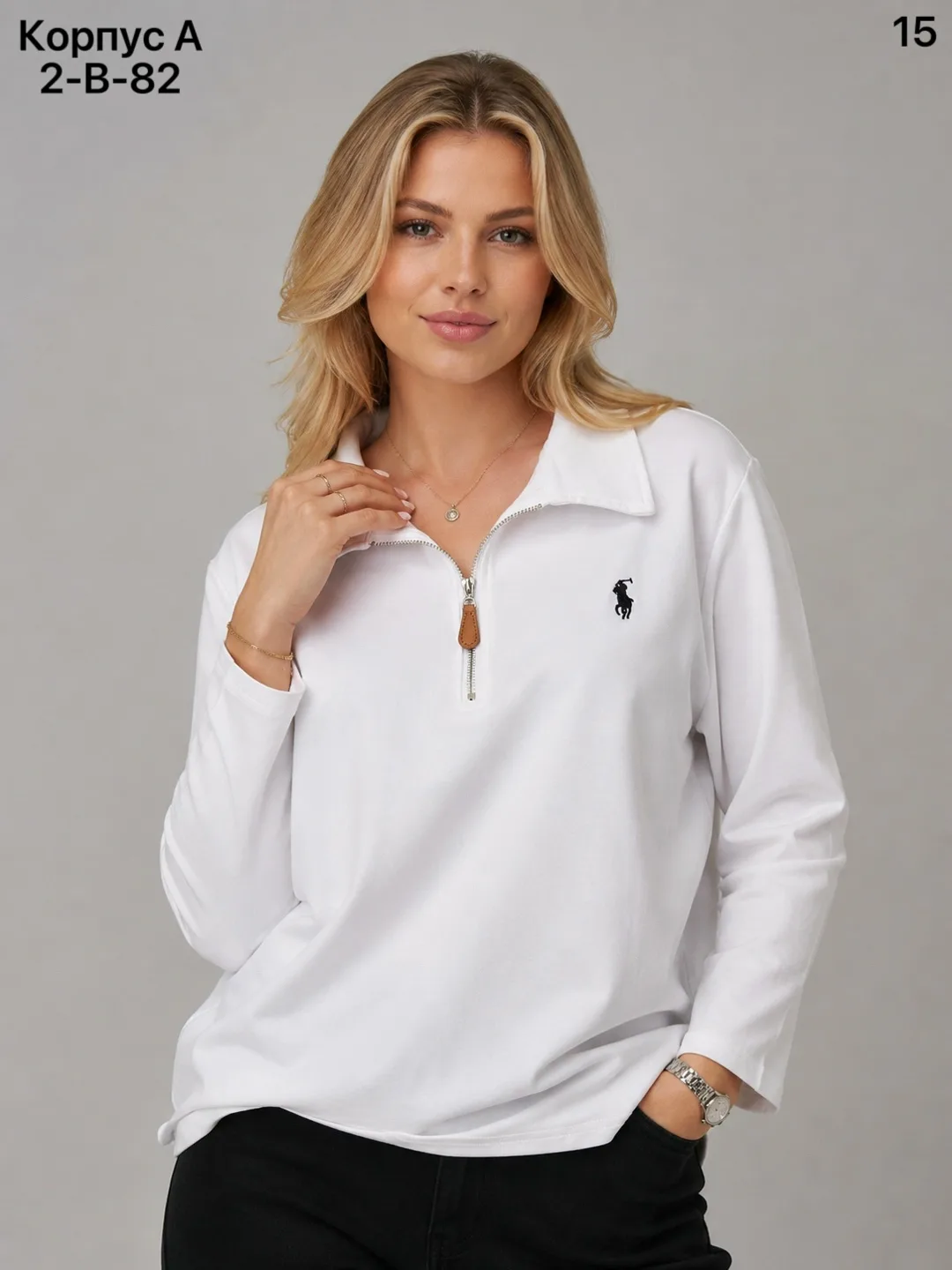 Кофта, хлопок 95 COTTON, 5 SPANDEX — фото 5