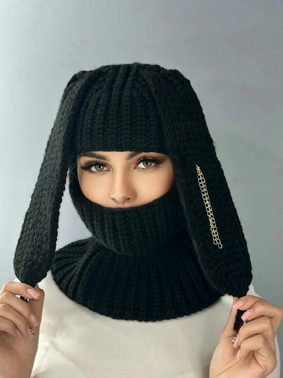 Женская шапки зайчик ушанка — фото 3