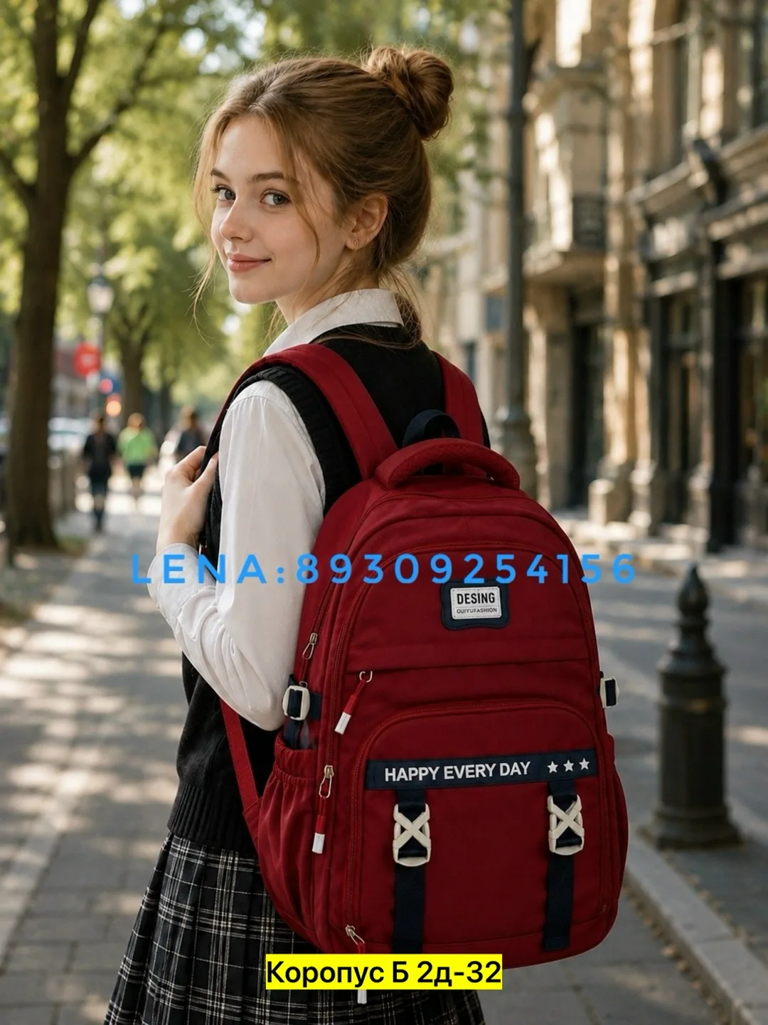 Вместительный рюкзак из ткани для мужчин и женщин с отделением — фото 9