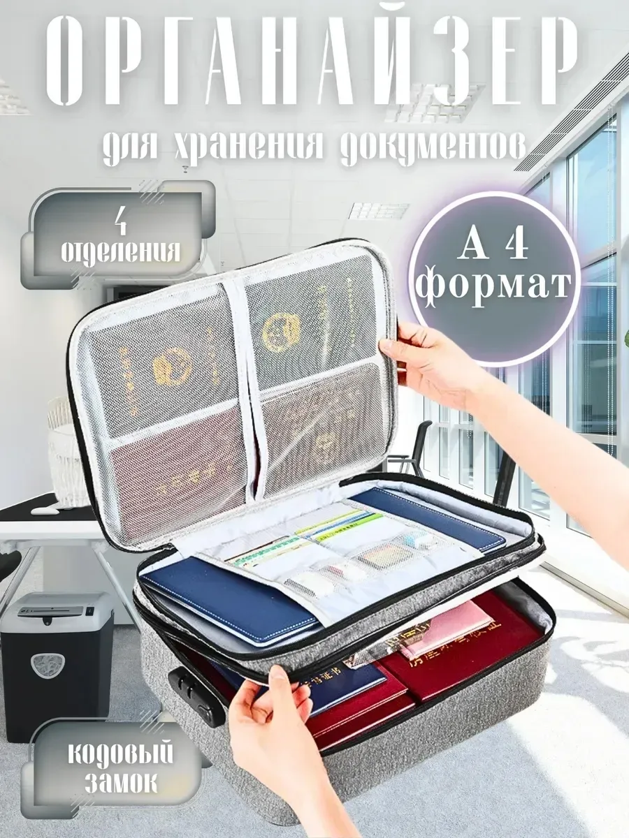Внутри сумки 3 слоя большое основное отделение, сетчатые карманы разных размеров, карман на молнии, отделения для паспор — фото 4
