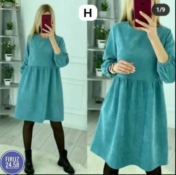Платье вельветовое — фото 19