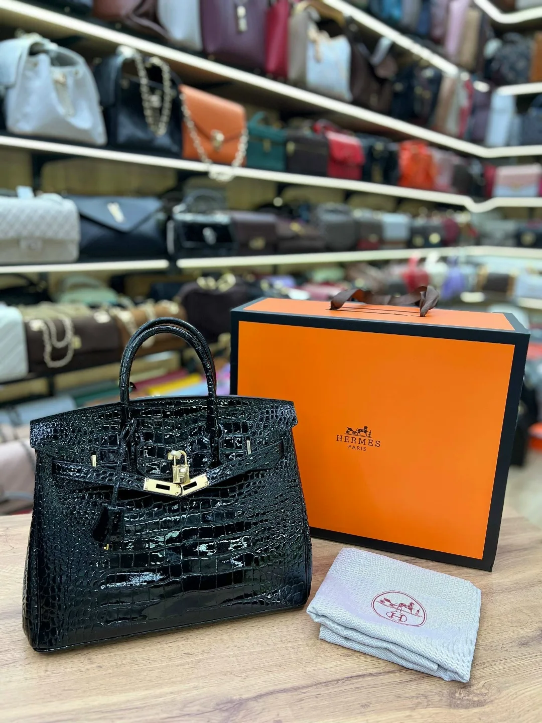Сумка HERMES, кожа — фото 1