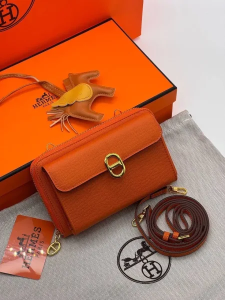 Сумка HERMES, кожа — фото 16