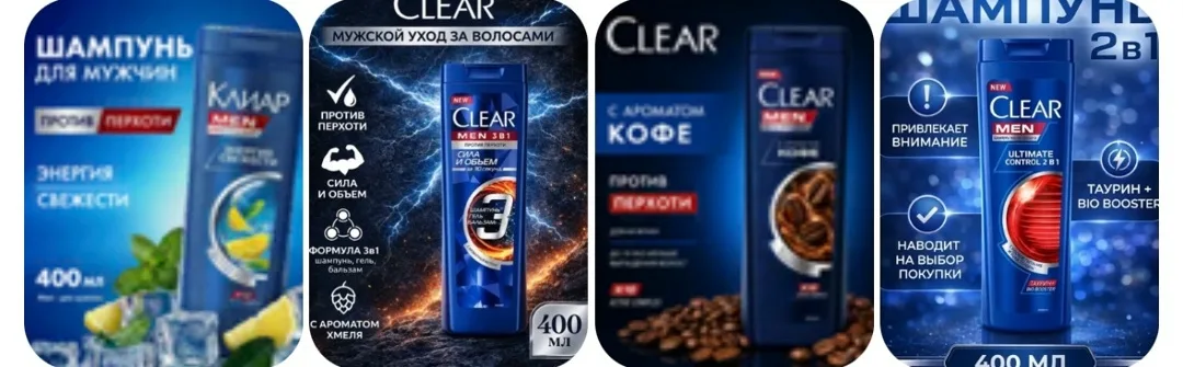 Шампунь мужской CLEAR против перхоти и выпадения волос эффективное средство для ежедневного ухода за волосами и кожей го — фото 12