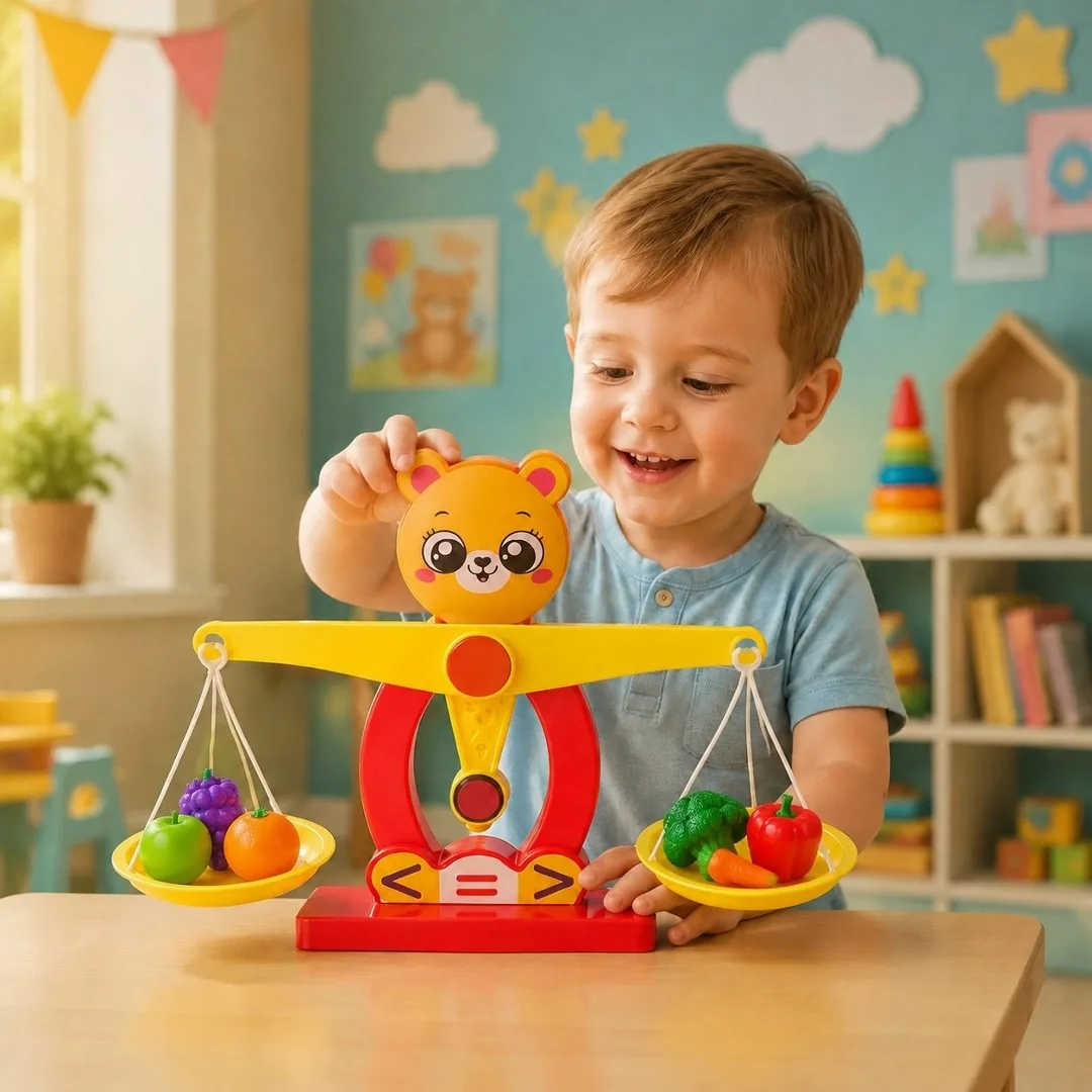 Игрушка Игровой развивающий набор весы с овощами — фото 1
