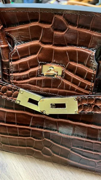 Сумка Hermes натуральная кожа — фото 8