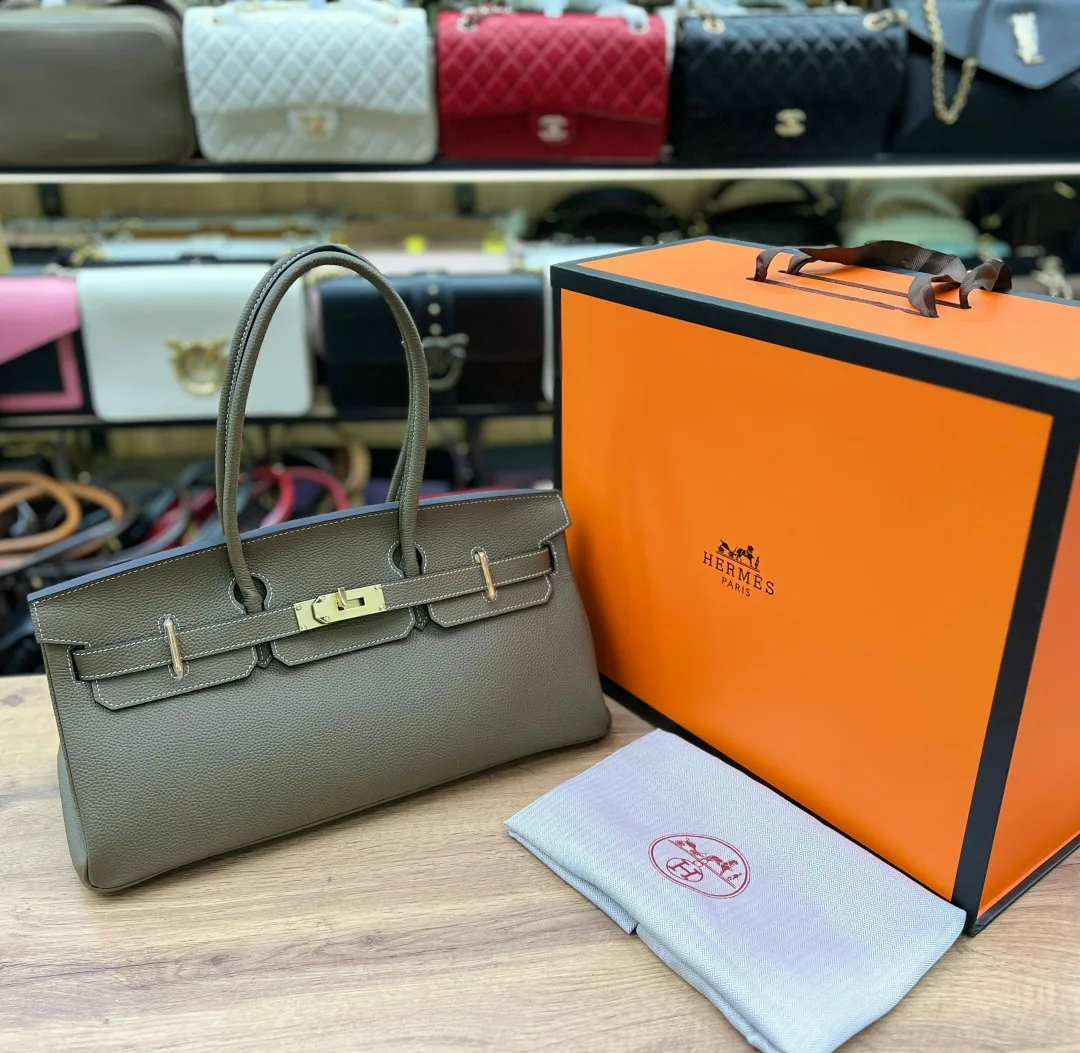 Сумка Hermes натуральная кожа — фото 3