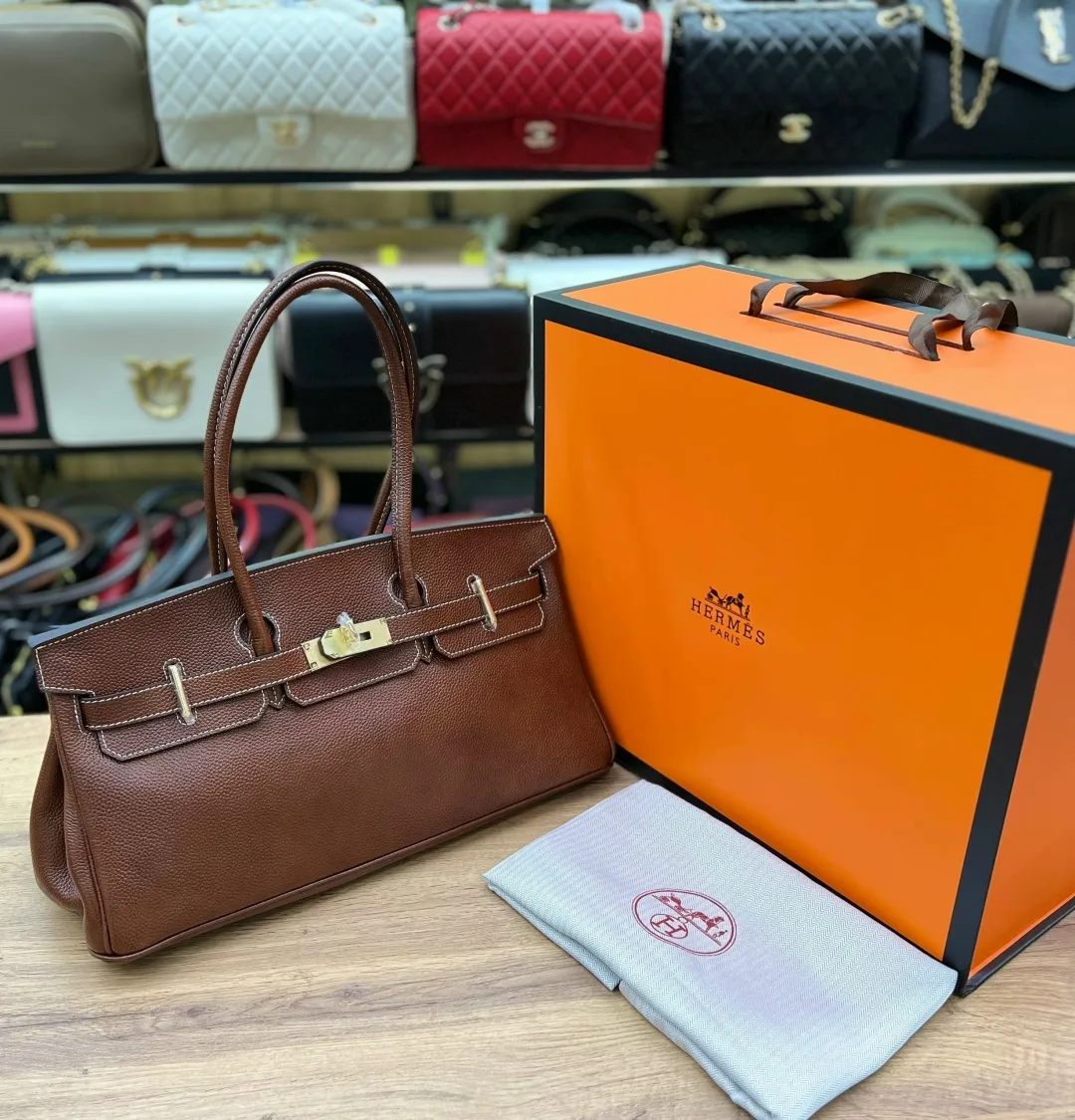 Сумка Hermes натуральная кожа — фото 4
