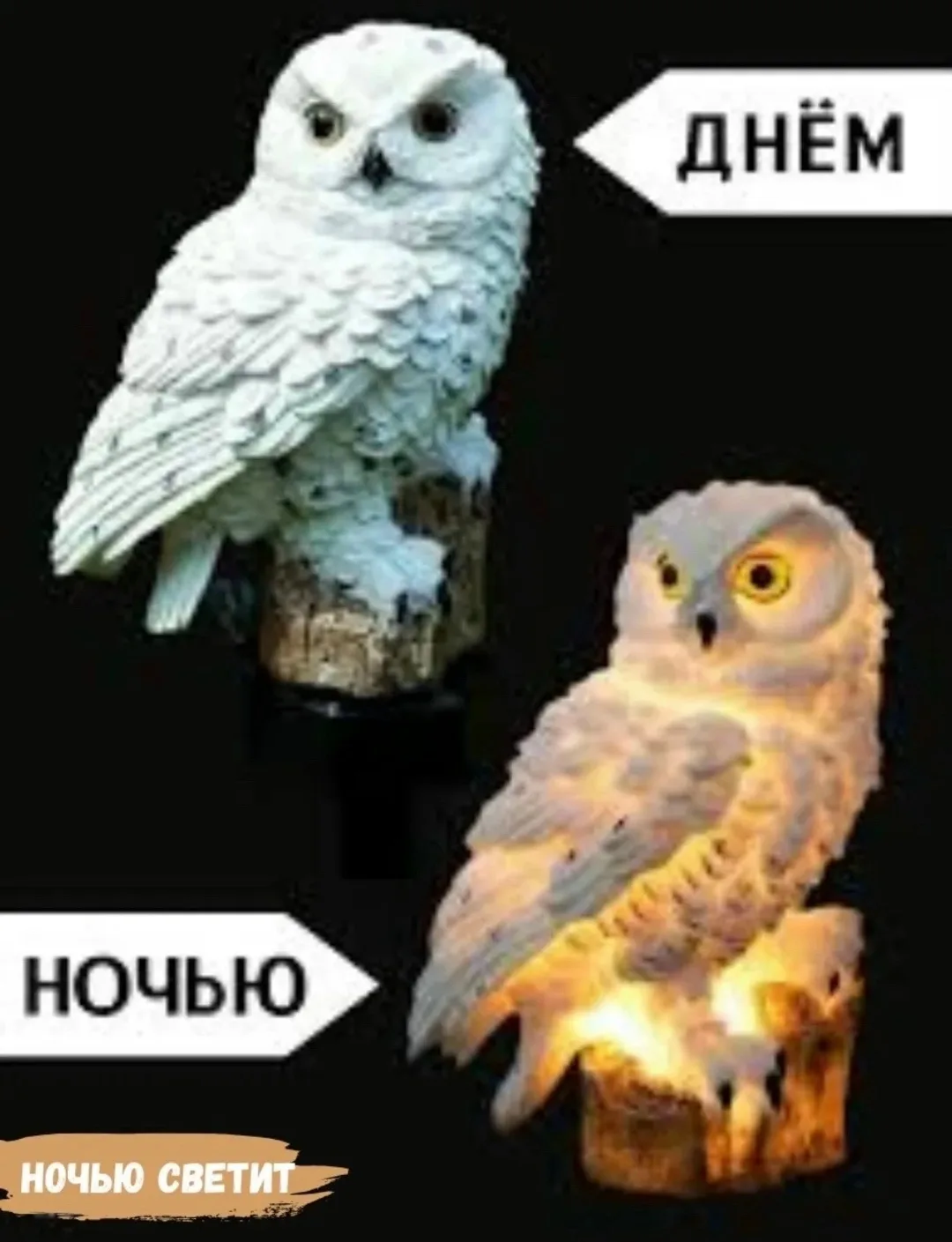 Игрушка Светильник на солнечной батарее Сова — фото 10