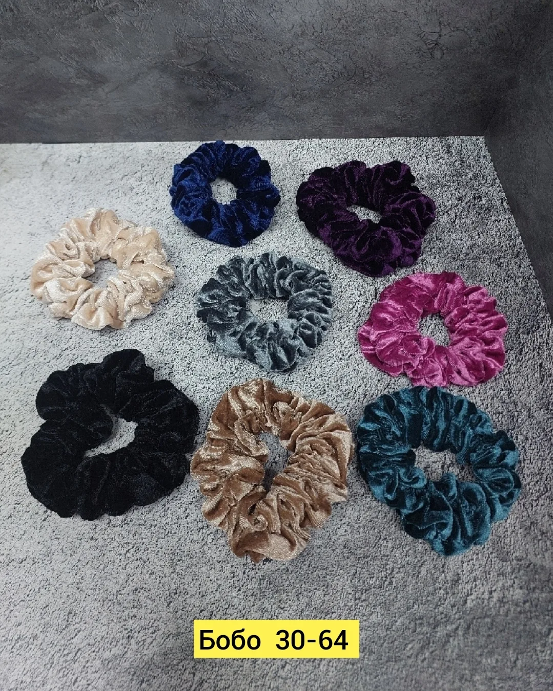 Шарф Резинка для волос, бархат — фото 8