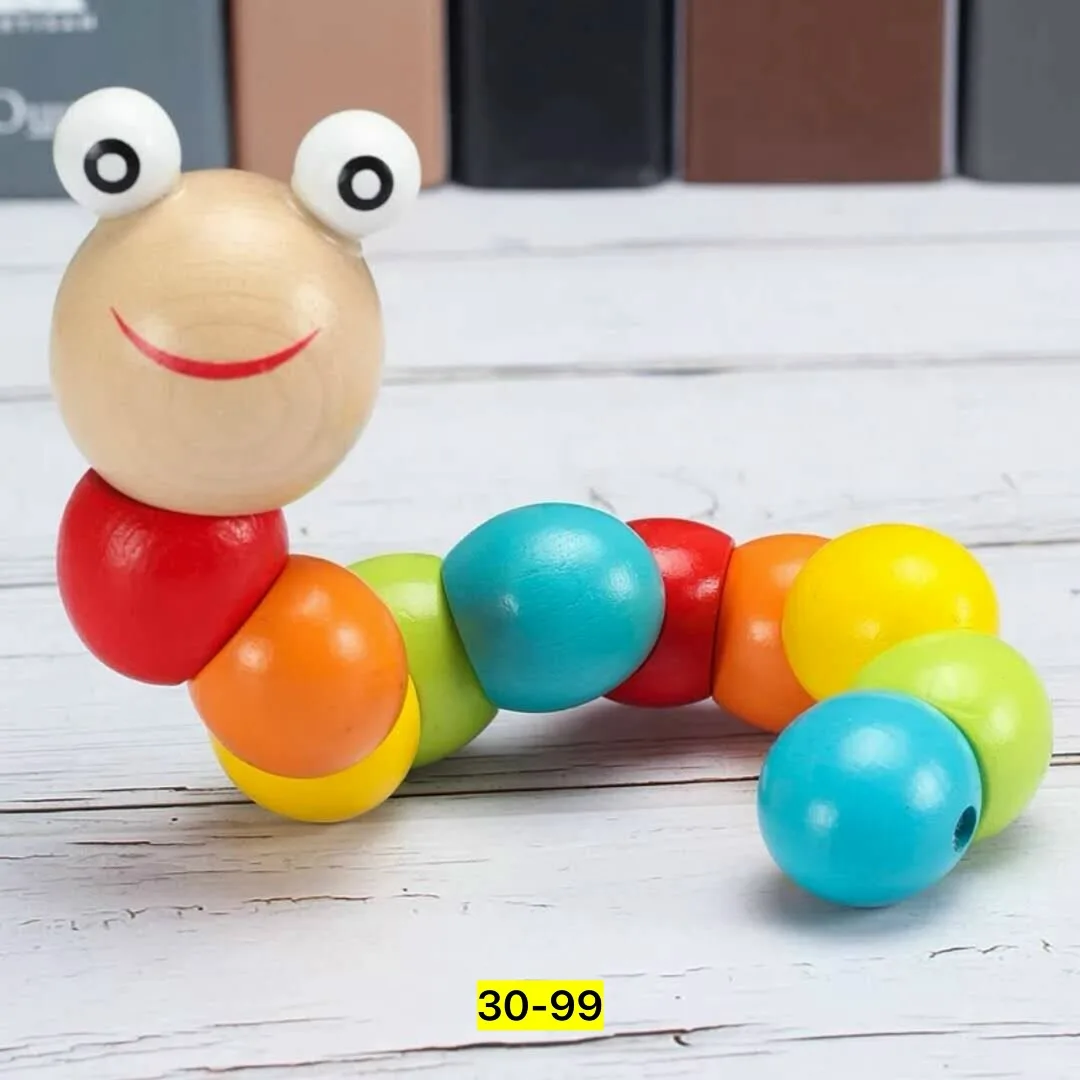 Игрушка деревянная гусеница — фото 6