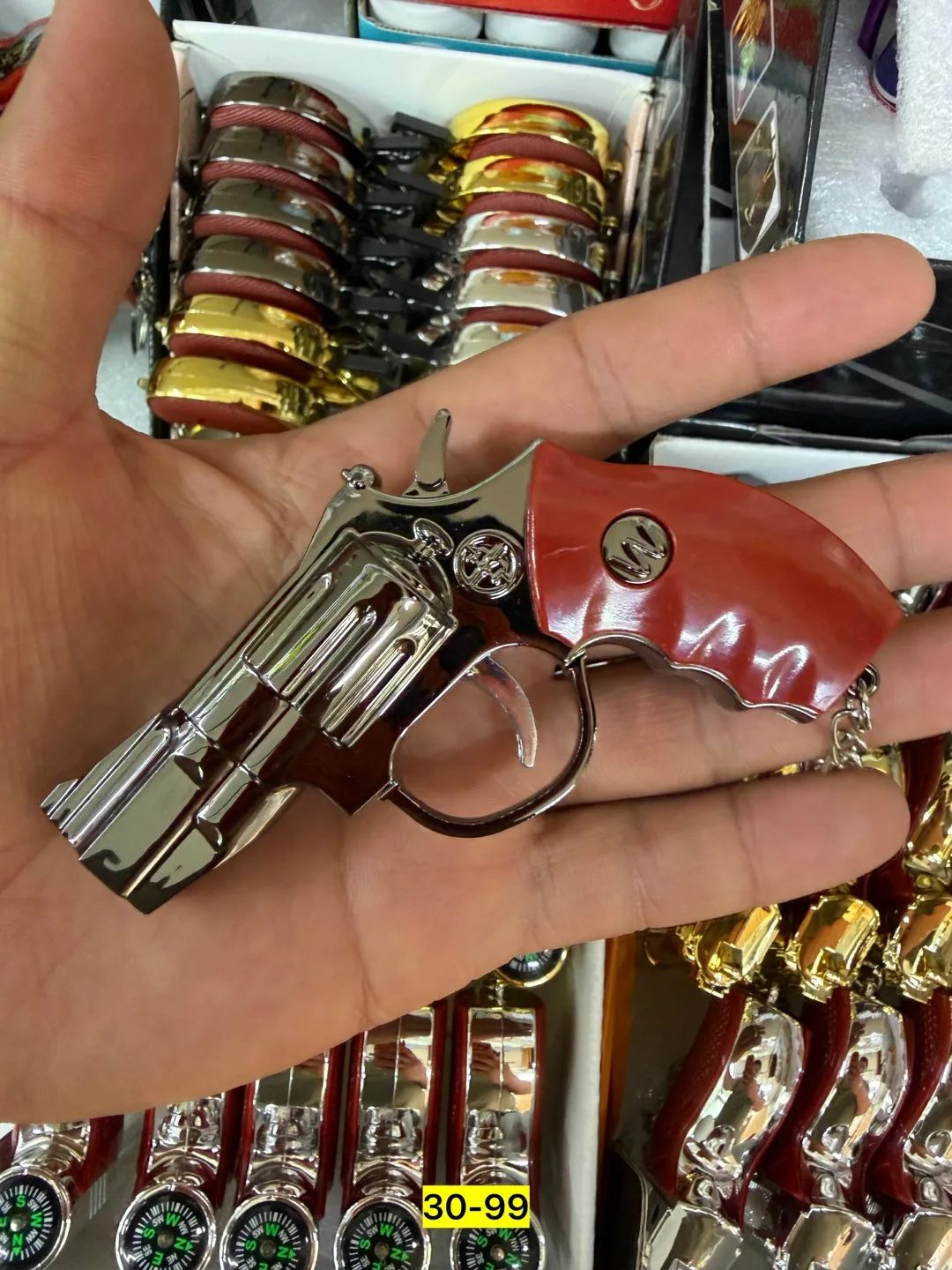 Лазерный брелок-фонарик в форме пистолета — фото 5