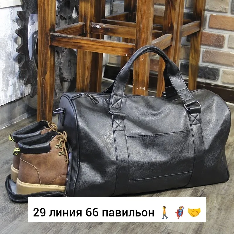 Спортивная сумка из плотной эко-кожи — фото 3