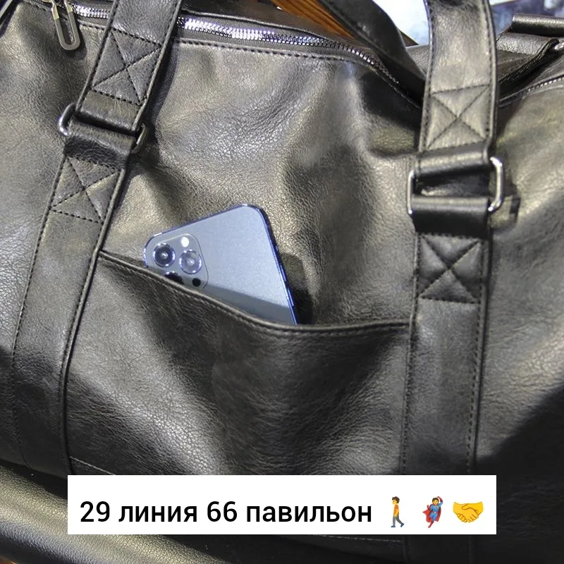 Спортивная сумка из плотной эко-кожи — фото 10