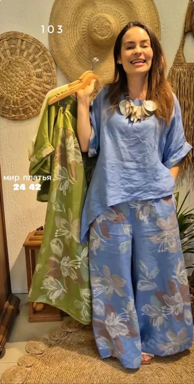 Костюм двойка из льна — фото 1