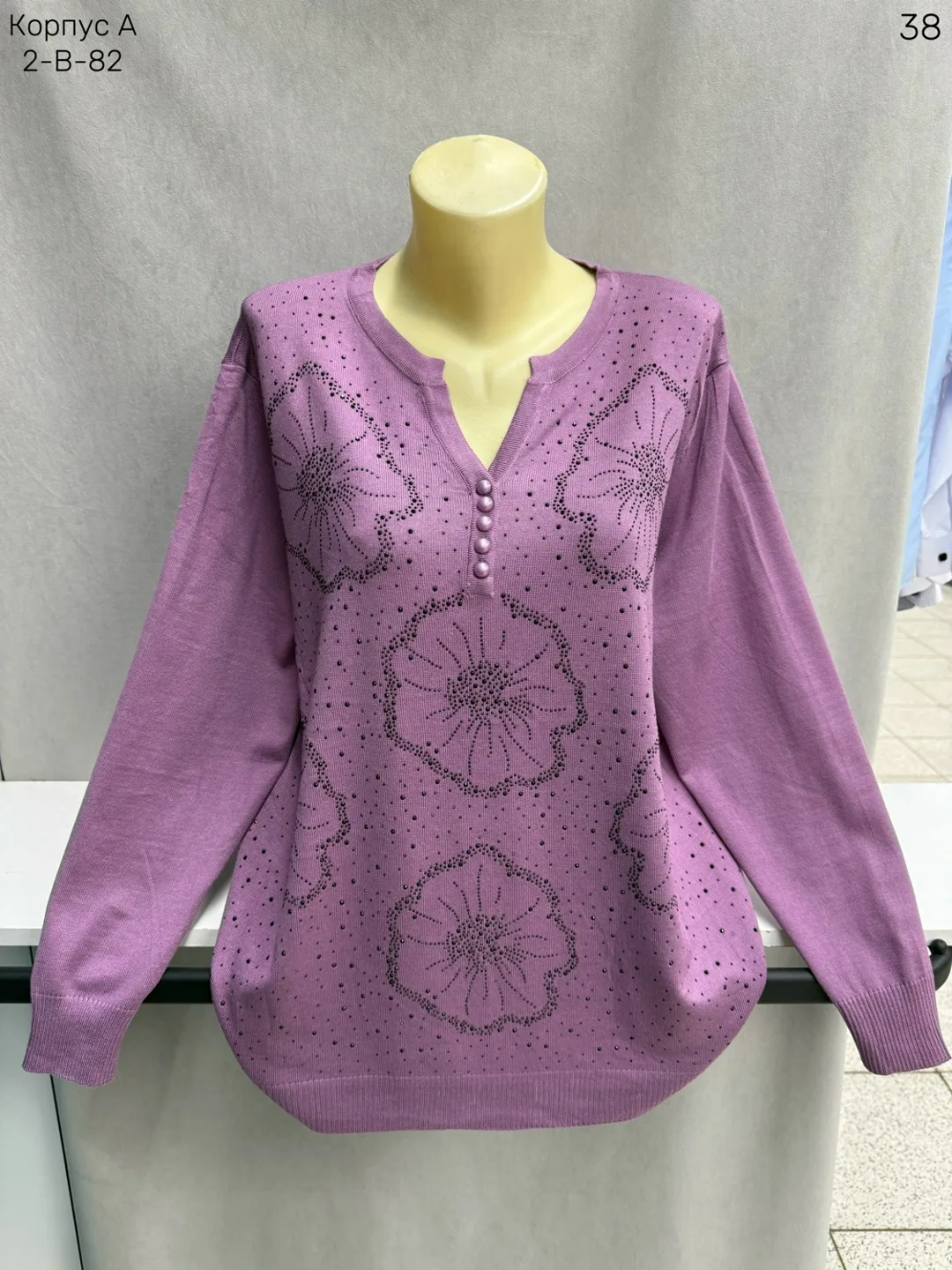 Женский свитер из 80 хлопка и 20 эластана 80 COTTON, 20 ELASTANE — фото 3