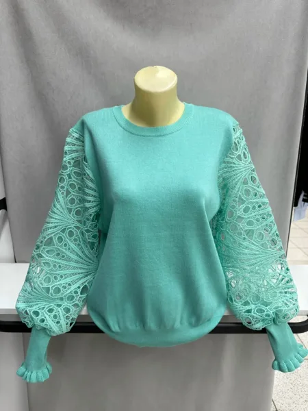 Женский свитер из смесового материала 30 WOOL, 70 POLYESTER — фото 29