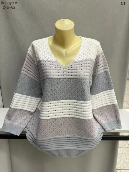 Женский свитер из смесового материала (35 полиэстер 35 POLYESTER, 65 COTTON — фото 6