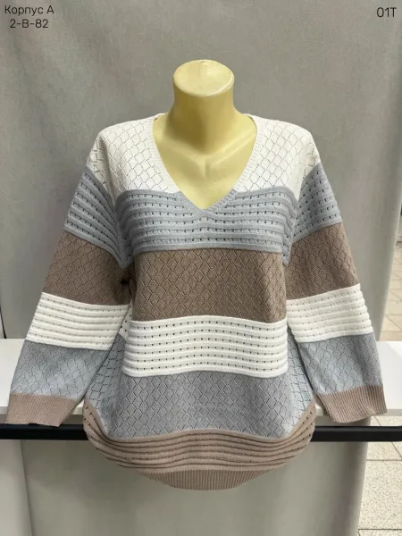 Женский свитер из смесового материала (35 полиэстер 35 POLYESTER, 65 COTTON — фото 7