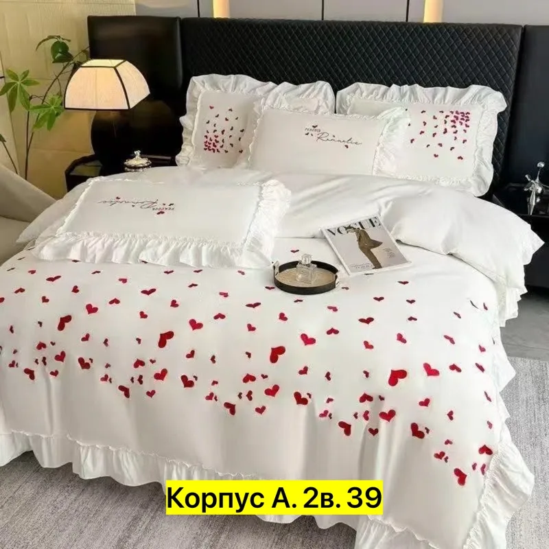 Комплект постельного белья, сатин Белый — фото 4