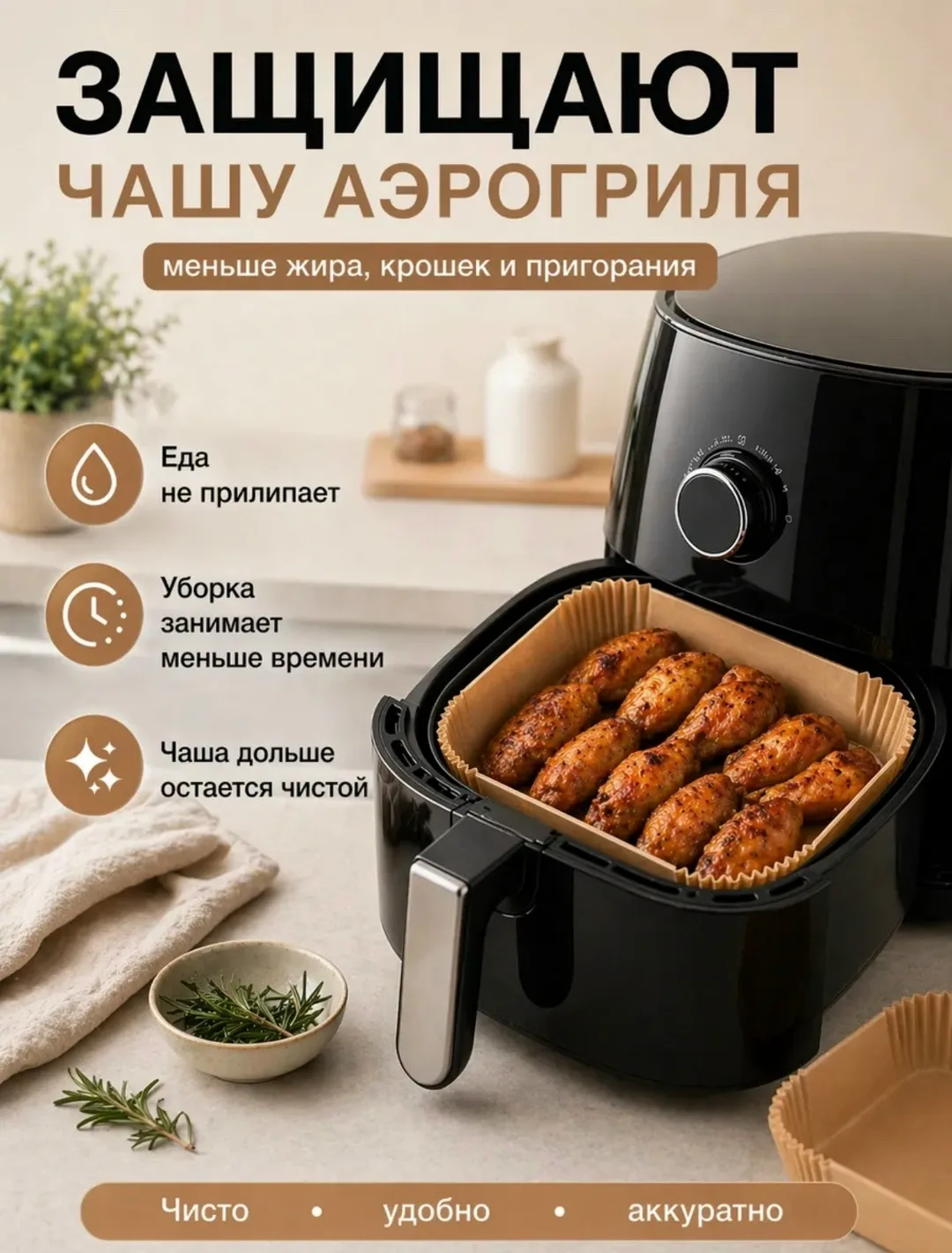 Бумага на прямоугольная для выпечки и аэрогриля — фото 2